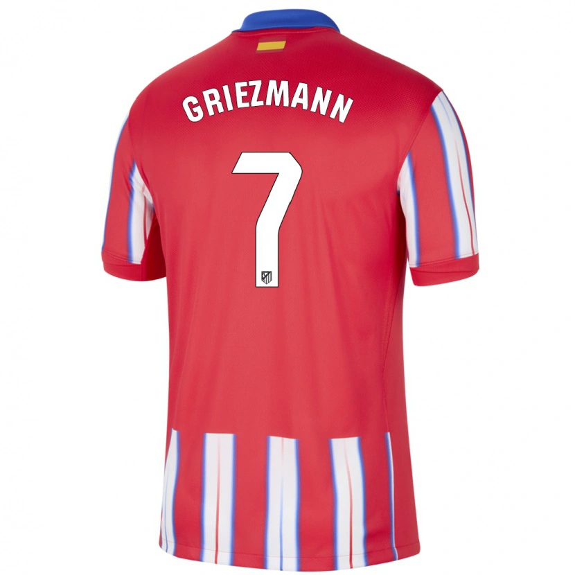 Danxen Barn Antoine Griezmann #7 Röd Vit Blå Hemmatröja Matchtröjor 2024/25 Tröjor T-Tröja