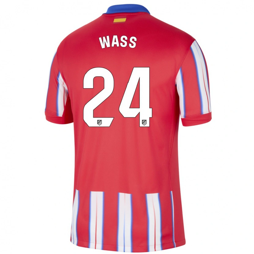 Danxen Barn Daniel Wass #24 Röd Vit Blå Hemmatröja Matchtröjor 2024/25 Tröjor T-Tröja