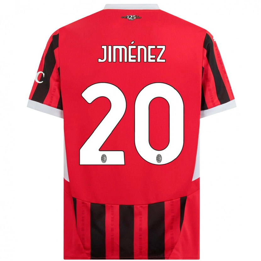 Danxen Barn Álex Jiménez #20 Röd Svart Hemmatröja Matchtröjor 2024/25 Tröjor T-Tröja