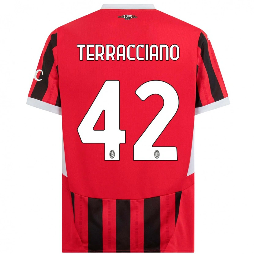 Danxen Barn Filippo Terracciano #42 Röd Svart Hemmatröja Matchtröjor 2024/25 Tröjor T-Tröja