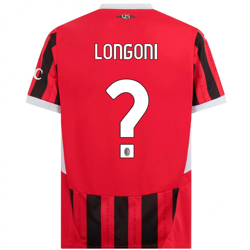 Danxen Barn Alessandro Longoni #0 Röd Svart Hemmatröja Matchtröjor 2024/25 Tröjor T-Tröja