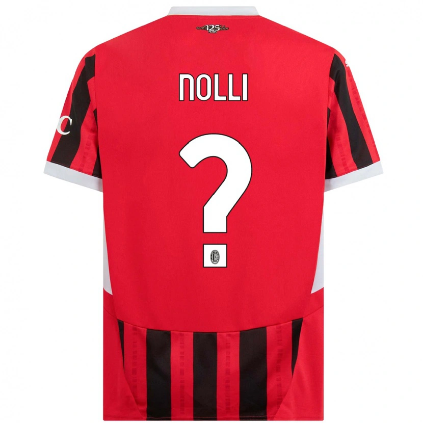 Danxen Barn Luca Nolli #0 Röd Svart Hemmatröja Matchtröjor 2024/25 Tröjor T-Tröja