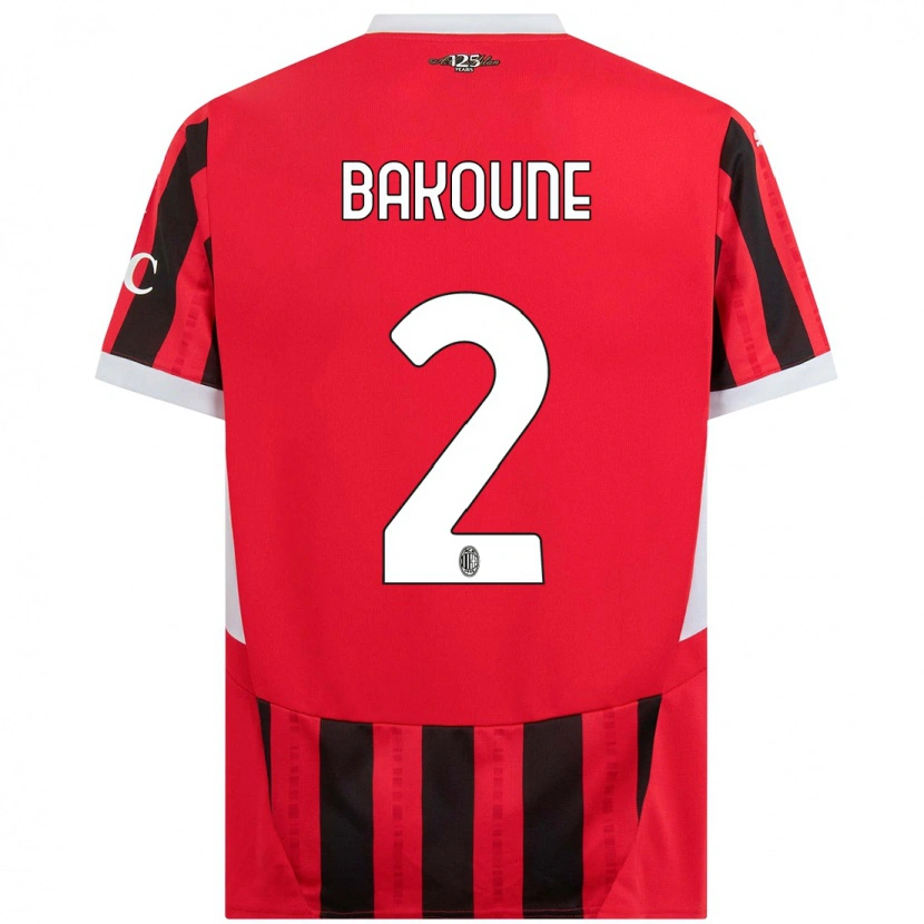 Danxen Barn Adam Bakoune #2 Röd Svart Hemmatröja Matchtröjor 2024/25 Tröjor T-Tröja
