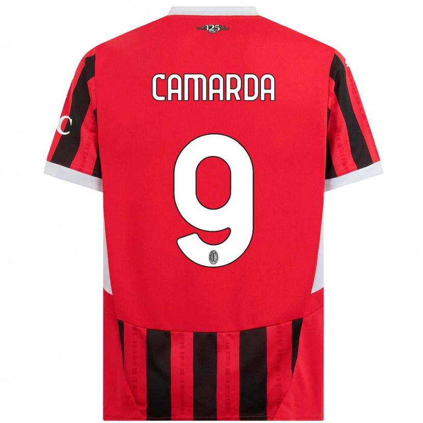 Danxen Barn Francesco Camarda #9 Röd Svart Hemmatröja Matchtröjor 2024/25 Tröjor T-Tröja