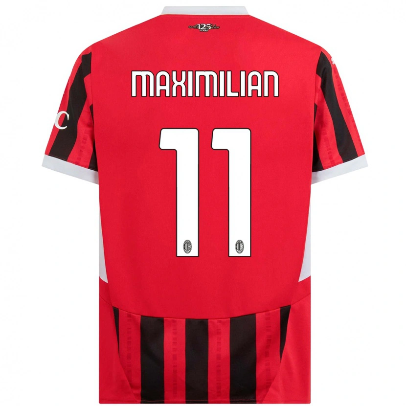 Danxen Barn Maximilian Ibrahimović #11 Röd Svart Hemmatröja Matchtröjor 2024/25 Tröjor T-Tröja