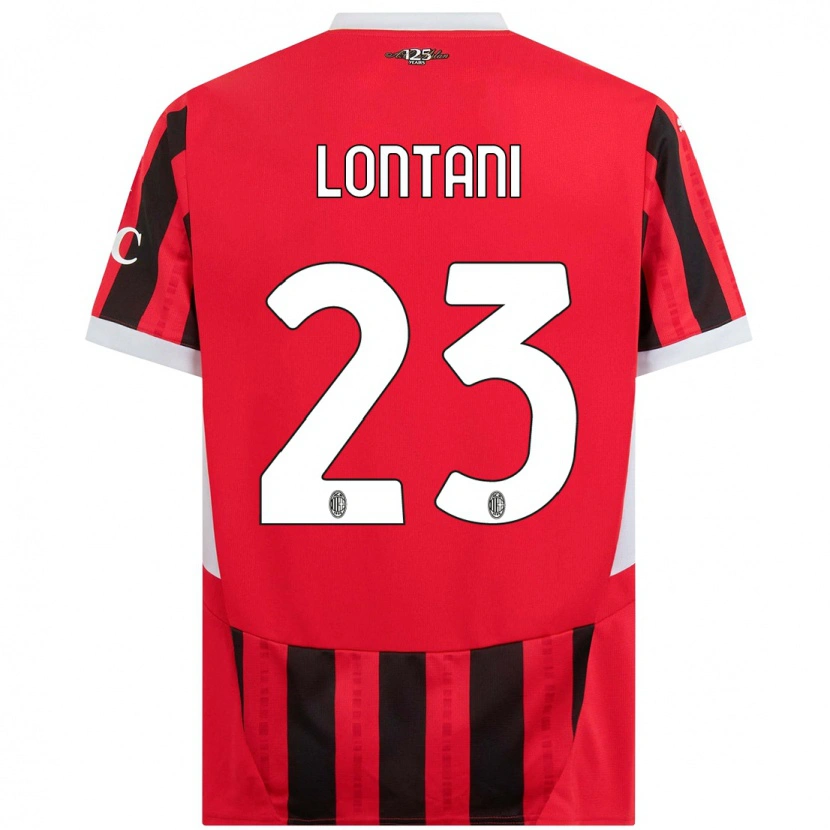 Danxen Barn Simone Lontani #23 Röd Svart Hemmatröja Matchtröjor 2024/25 Tröjor T-Tröja