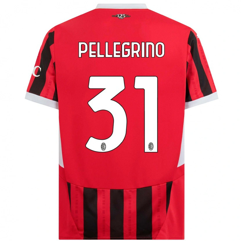 Danxen Barn Marco Pellegrino #31 Röd Svart Hemmatröja Matchtröjor 2024/25 Tröjor T-Tröja