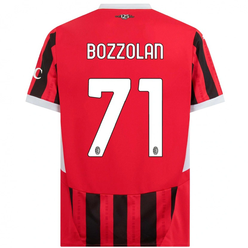 Danxen Barn Andrea Bozzolan #71 Röd Svart Hemmatröja Matchtröjor 2024/25 Tröjor T-Tröja