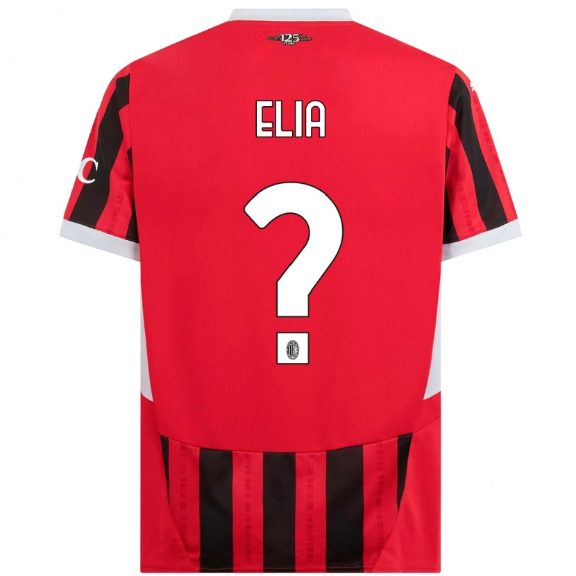 Danxen Barn Emanuele Elia #0 Röd Svart Hemmatröja Matchtröjor 2024/25 Tröjor T-Tröja