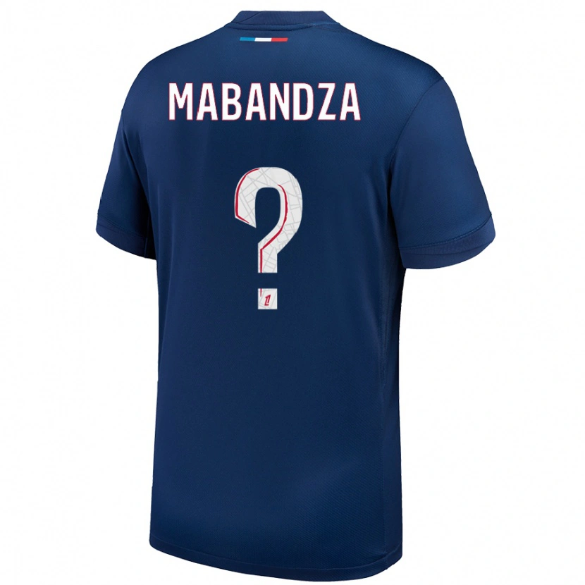 Danxen Barn Emeryc Mabandza Batantou #0 Marinblå Vit Hemmatröja Matchtröjor 2024/25 Tröjor T-Tröja