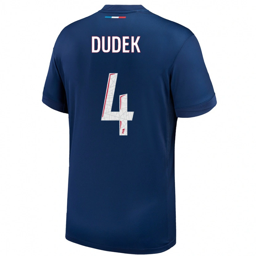 Danxen Barn Paulina Dudek #4 Marinblå Vit Hemmatröja Matchtröjor 2024/25 Tröjor T-Tröja