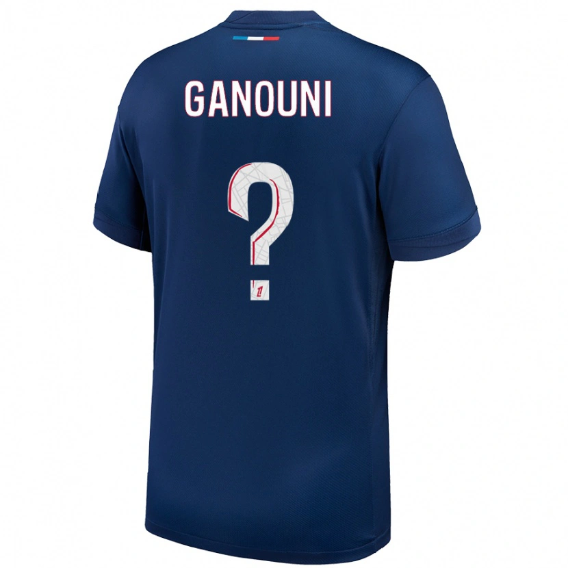 Danxen Barn Mehdi Ganouni #0 Marinblå Vit Hemmatröja Matchtröjor 2024/25 Tröjor T-Tröja