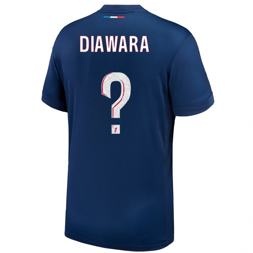 Danxen Barn Lahna Diawara #0 Marinblå Vit Hemmatröja Matchtröjor 2024/25 Tröjor T-Tröja