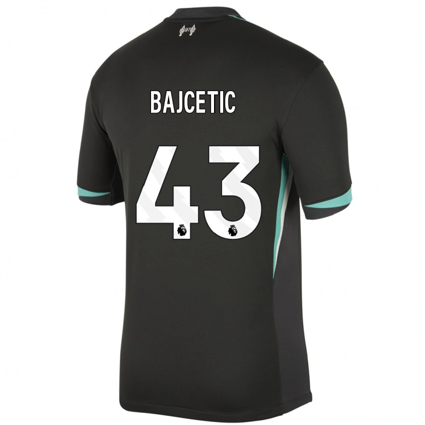 Danxen Barn Stefan Bajcetic #43 Svart Antracit Vit Bortatröja Matchtröjor 2024/25 Tröjor T-Tröja