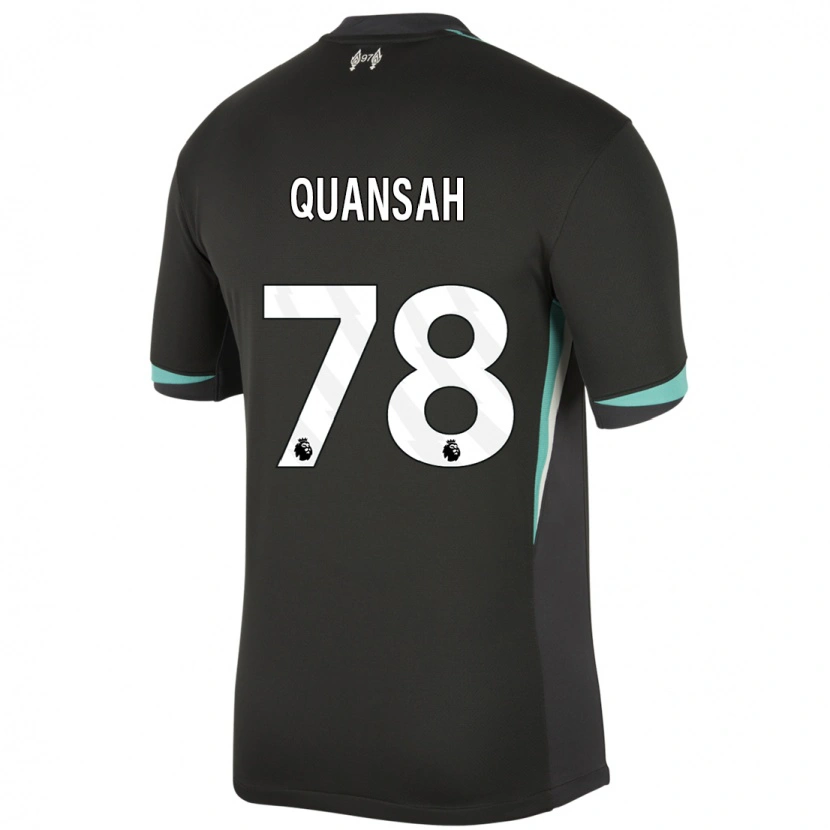 Danxen Barn Jarell Quansah #78 Svart Antracit Vit Bortatröja Matchtröjor 2024/25 Tröjor T-Tröja
