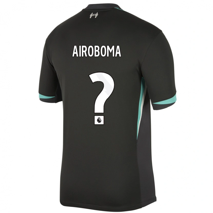 Danxen Barn Emmanuel Airoboma #0 Svart Antracit Vit Bortatröja Matchtröjor 2024/25 Tröjor T-Tröja