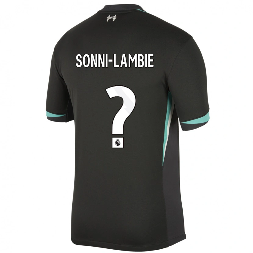 Danxen Barn Joshua Sonni-Lambie #0 Svart Antracit Vit Bortatröja Matchtröjor 2024/25 Tröjor T-Tröja