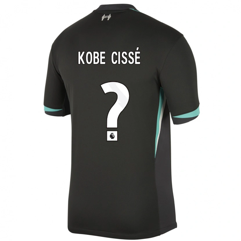Danxen Barn Prince Kobe Cissé #0 Svart Antracit Vit Bortatröja Matchtröjor 2024/25 Tröjor T-Tröja