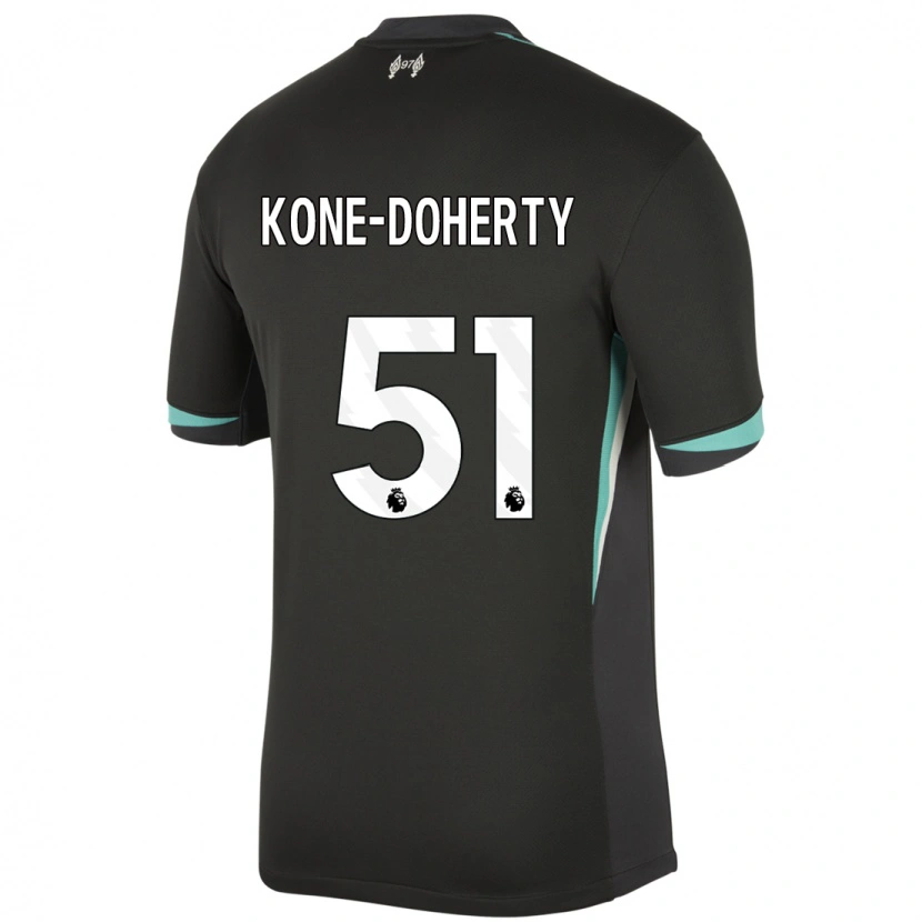 Danxen Barn Trent Kone-Doherty #51 Svart Antracit Vit Bortatröja Matchtröjor 2024/25 Tröjor T-Tröja