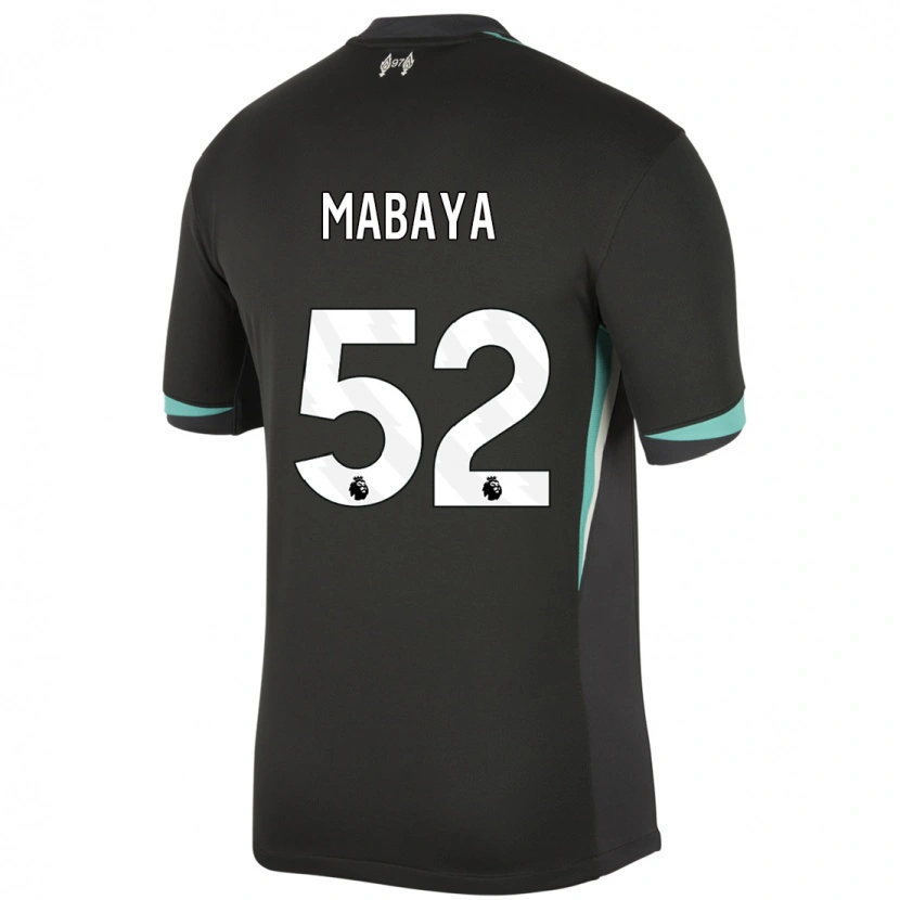 Danxen Barn Isaac Mabaya #52 Svart Antracit Vit Bortatröja Matchtröjor 2024/25 Tröjor T-Tröja