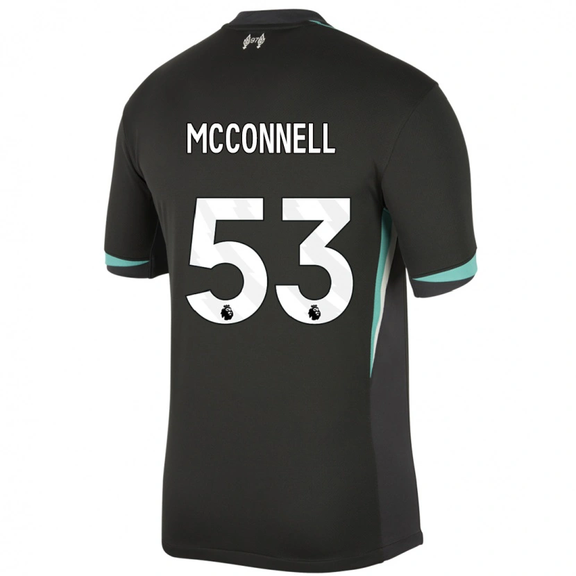 Danxen Barn James Mcconnell #53 Svart Antracit Vit Bortatröja Matchtröjor 2024/25 Tröjor T-Tröja