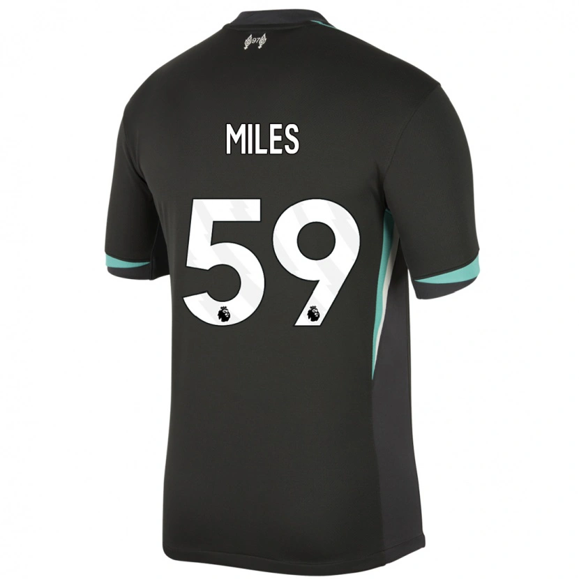 Danxen Barn Terence Miles #59 Svart Antracit Vit Bortatröja Matchtröjor 2024/25 Tröjor T-Tröja