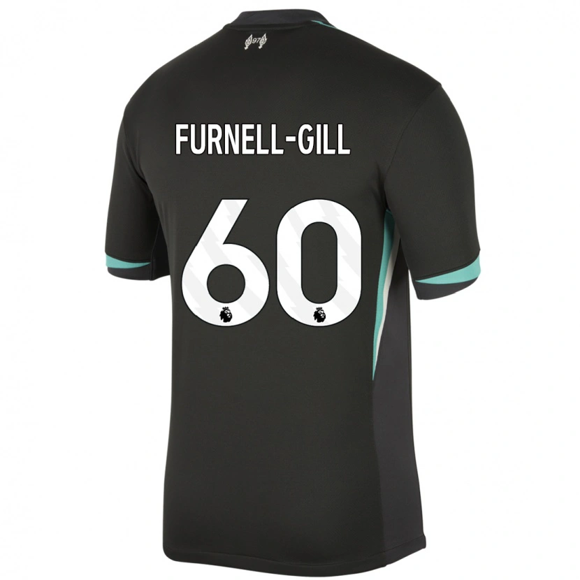 Danxen Barn Luca Furnell-Gill #60 Svart Antracit Vit Bortatröja Matchtröjor 2024/25 Tröjor T-Tröja
