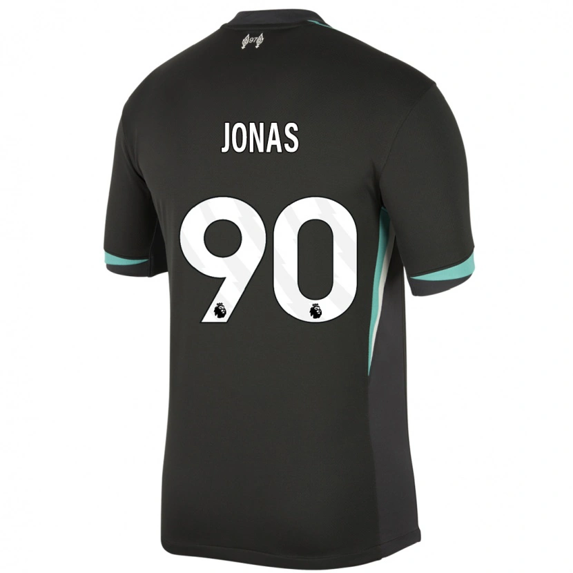 Danxen Barn Lee Jonas #90 Svart Antracit Vit Bortatröja Matchtröjor 2024/25 Tröjor T-Tröja