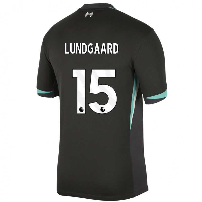 Danxen Barn Sofie Lundgaard #15 Svart Antracit Vit Bortatröja Matchtröjor 2024/25 Tröjor T-Tröja