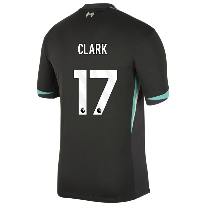 Danxen Barn Jenna Clark #17 Svart Antracit Vit Bortatröja Matchtröjor 2024/25 Tröjor T-Tröja