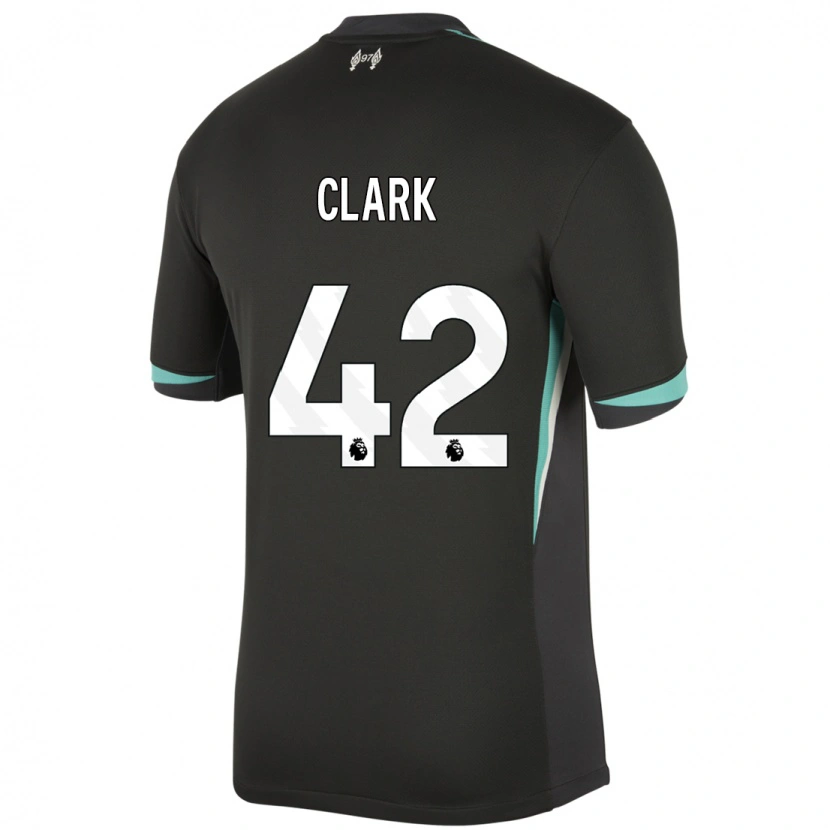 Danxen Barn Bobby Clark #42 Svart Antracit Vit Bortatröja Matchtröjor 2024/25 Tröjor T-Tröja