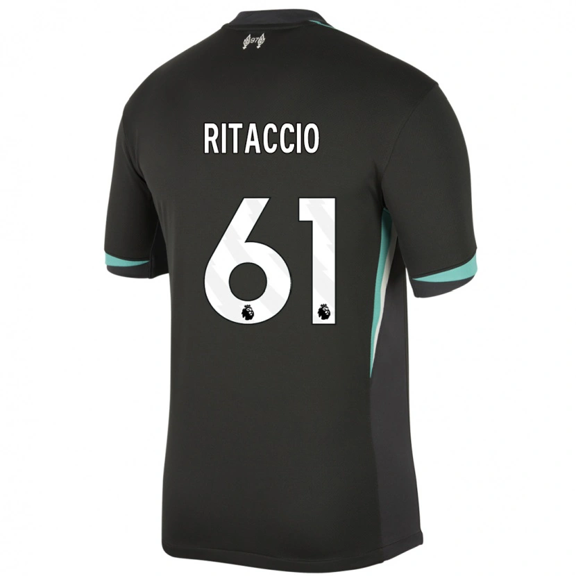 Danxen Barn Matteo Ritaccio #61 Svart Antracit Vit Bortatröja Matchtröjor 2024/25 Tröjor T-Tröja