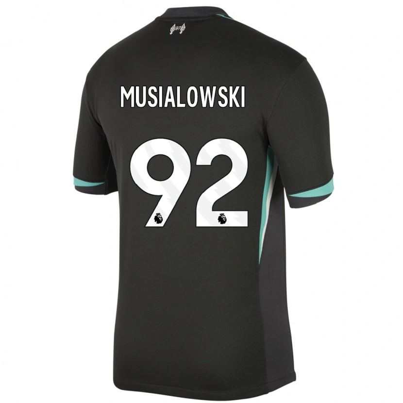 Danxen Barn Mateusz Musialowski #92 Svart Antracit Vit Bortatröja Matchtröjor 2024/25 Tröjor T-Tröja
