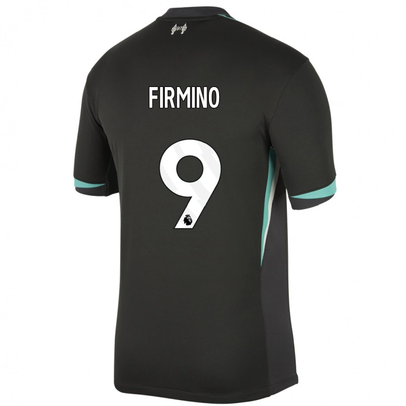 Danxen Barn Roberto Firmino #9 Svart Antracit Vit Bortatröja Matchtröjor 2024/25 Tröjor T-Tröja