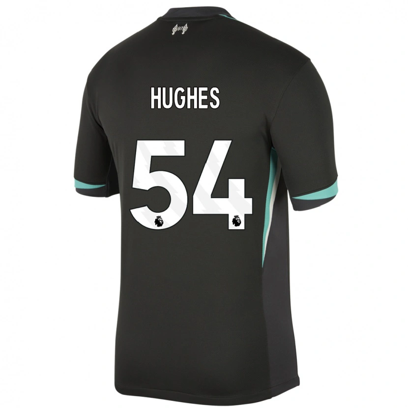 Danxen Barn Liam Hughes #54 Svart Antracit Vit Bortatröja Matchtröjor 2024/25 Tröjor T-Tröja