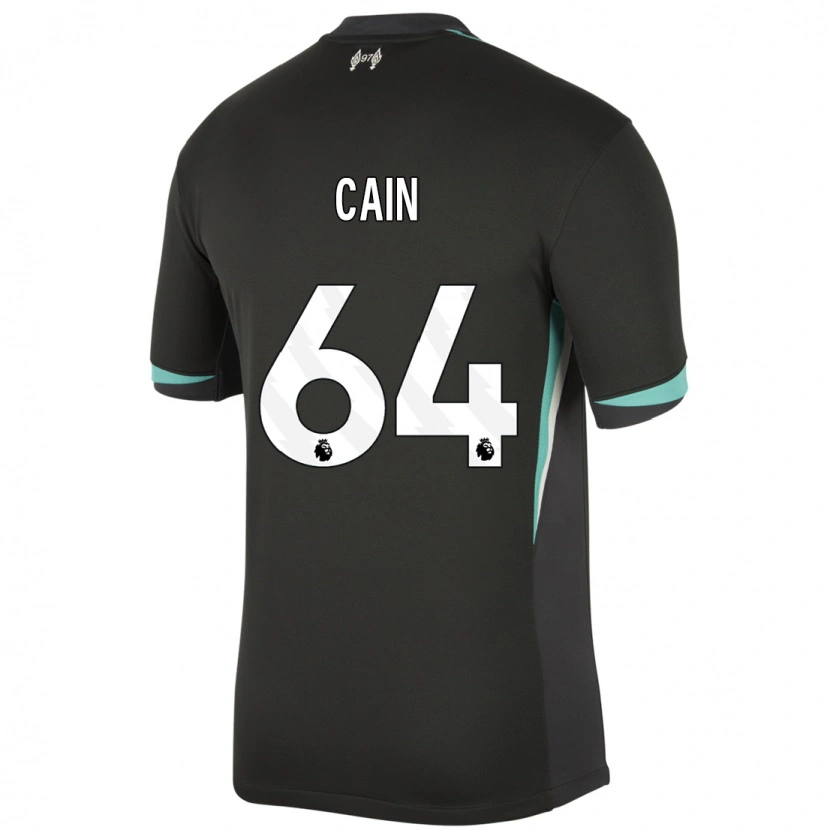 Danxen Barn Jake Cain #64 Svart Antracit Vit Bortatröja Matchtröjor 2024/25 Tröjor T-Tröja