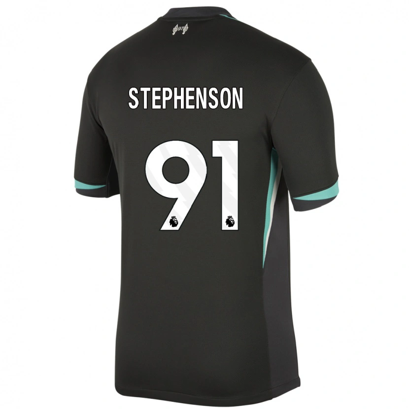 Danxen Barn Luca Stephenson #91 Svart Antracit Vit Bortatröja Matchtröjor 2024/25 Tröjor T-Tröja
