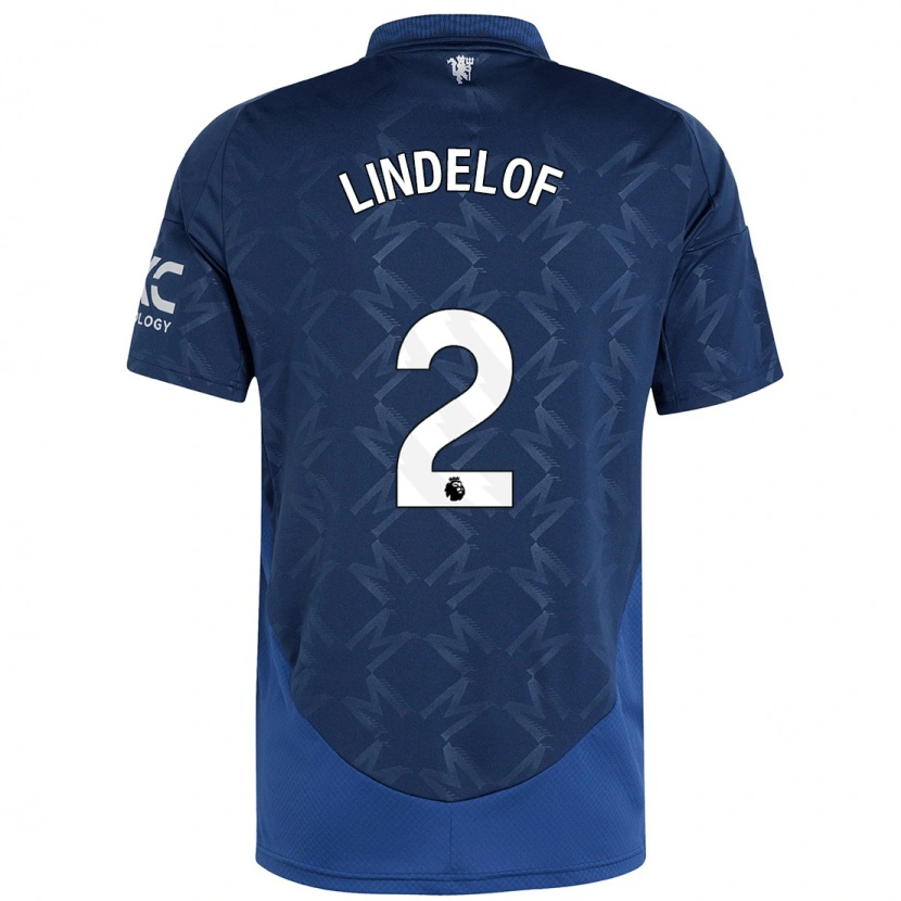 Danxen Barn Victor Lindelöf #2 Indigo Bortatröja Matchtröjor 2024/25 Tröjor T-Tröja