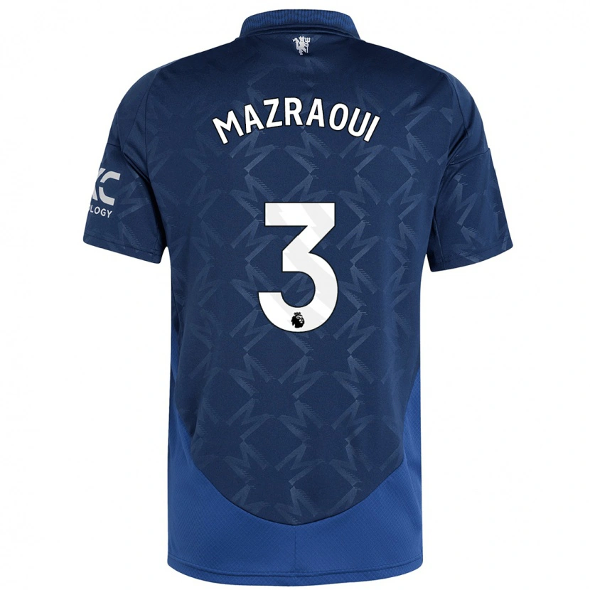 Danxen Barn Noussair Mazraoui #3 Indigo Bortatröja Matchtröjor 2024/25 Tröjor T-Tröja