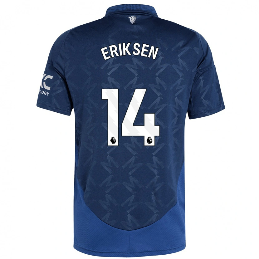 Danxen Barn Christian Eriksen #14 Indigo Bortatröja Matchtröjor 2024/25 Tröjor T-Tröja