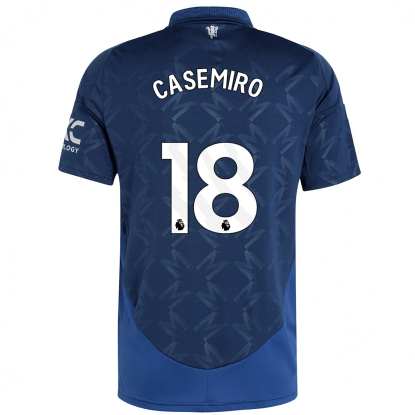 Danxen Barn Casemiro #18 Indigo Bortatröja Matchtröjor 2024/25 Tröjor T-Tröja