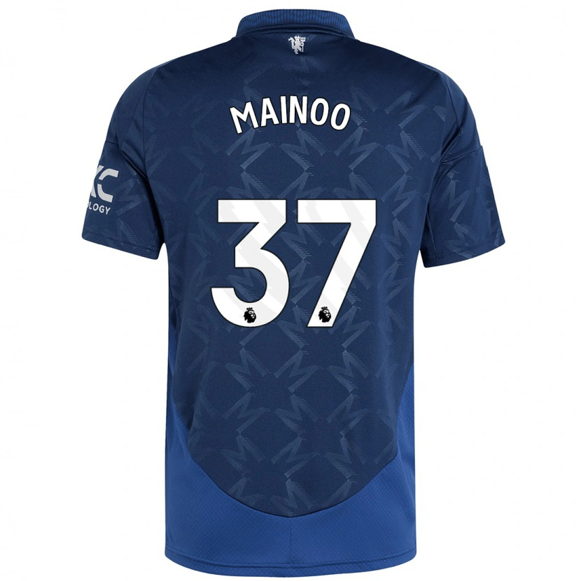 Danxen Barn Kobbie Mainoo #37 Indigo Bortatröja Matchtröjor 2024/25 Tröjor T-Tröja