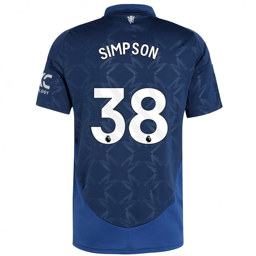 Danxen Barn Jess Simpson #38 Indigo Bortatröja Matchtröjor 2024/25 Tröjor T-Tröja