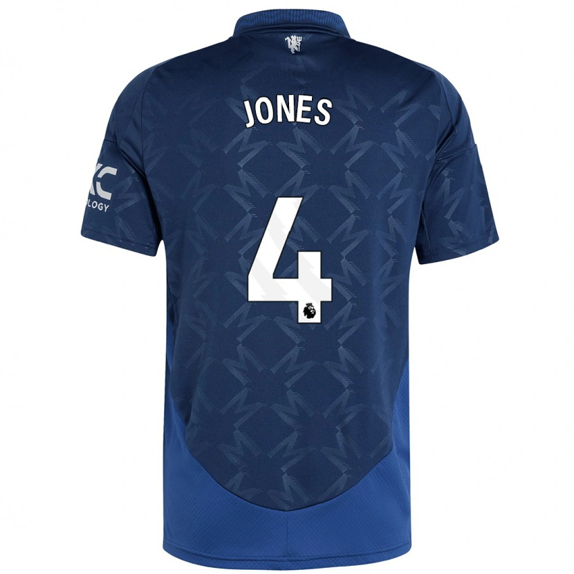 Danxen Barn Phil Jones #4 Indigo Bortatröja Matchtröjor 2024/25 Tröjor T-Tröja