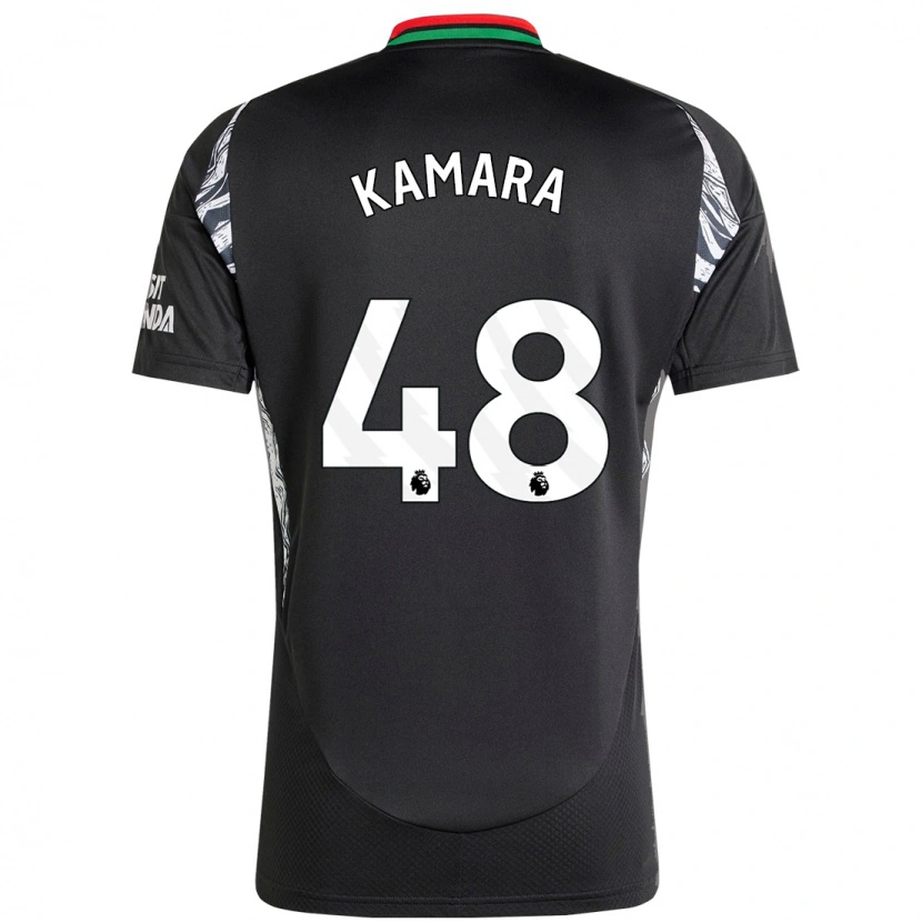 Danxen Barn Osman Kamara #48 Svart Bortatröja Matchtröjor 2024/25 Tröjor T-Tröja