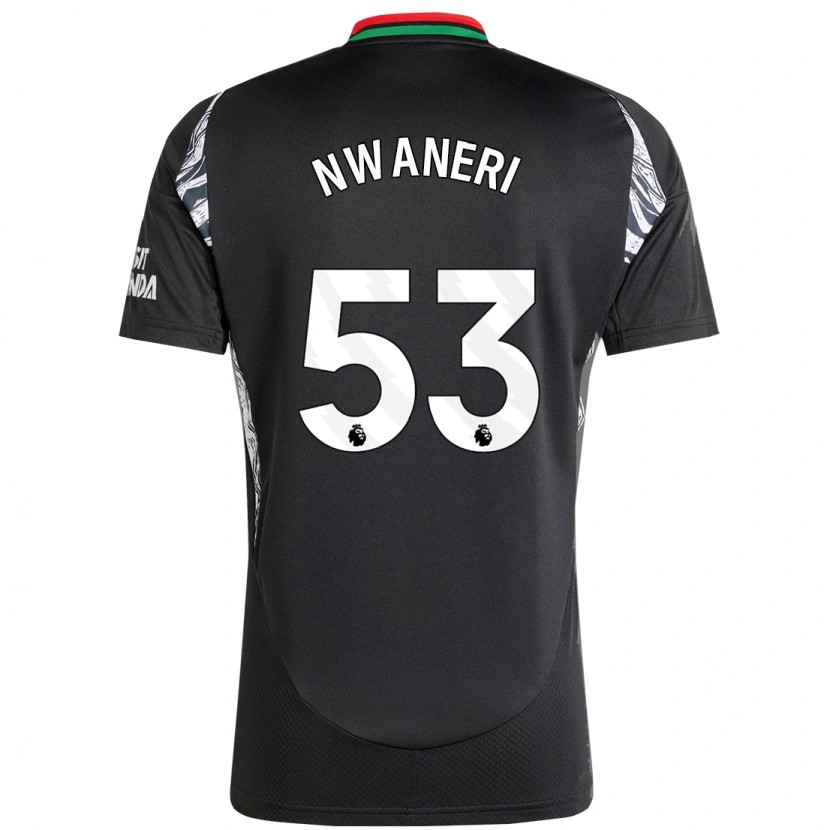 Danxen Barn Ethan Nwaneri #53 Svart Bortatröja Matchtröjor 2024/25 Tröjor T-Tröja