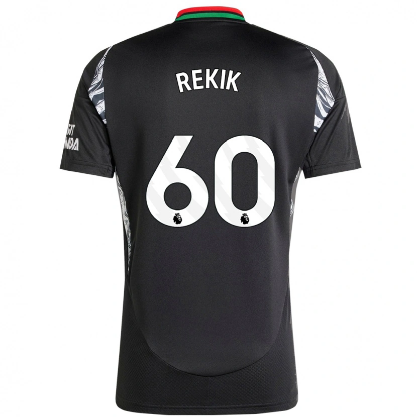 Danxen Barn Omar Rekik #60 Svart Bortatröja Matchtröjor 2024/25 Tröjor T-Tröja