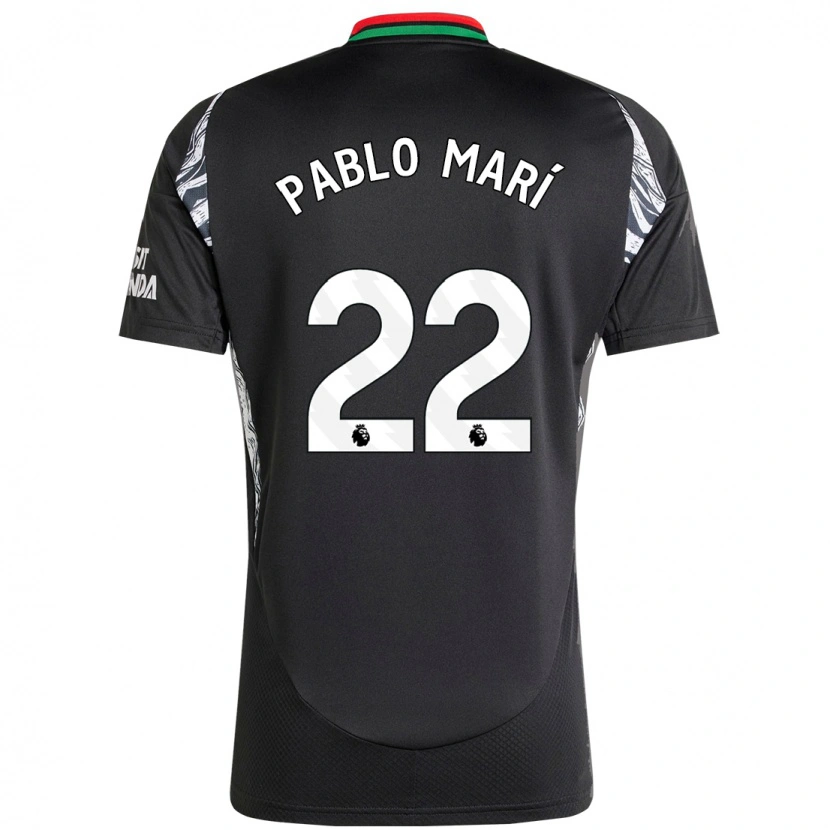 Danxen Barn Pablo Mari #22 Svart Bortatröja Matchtröjor 2024/25 Tröjor T-Tröja