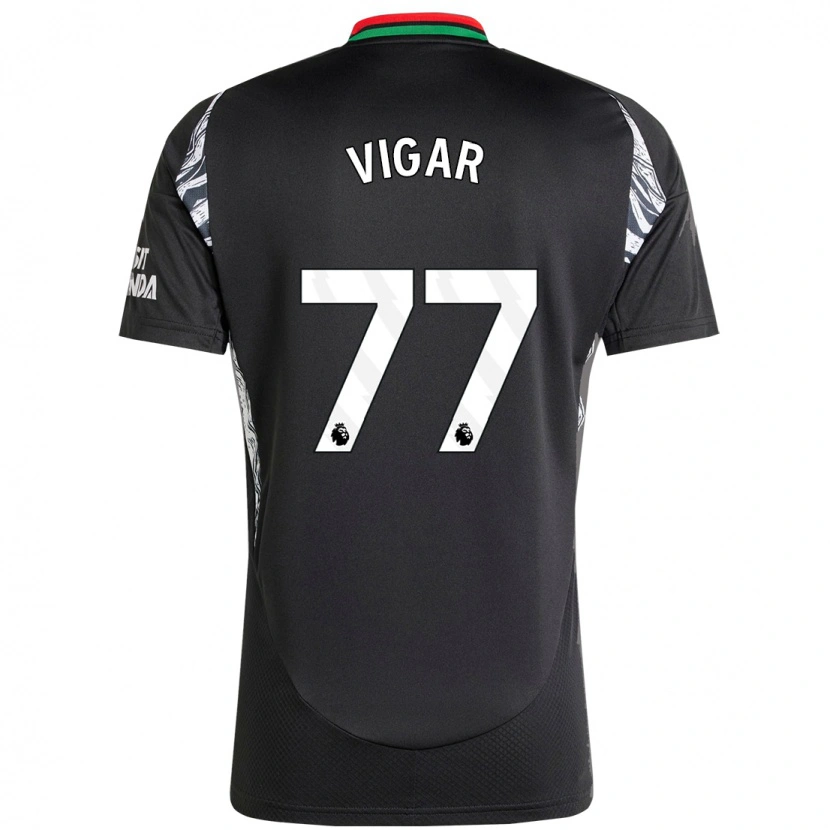 Danxen Barn Billy Vigar #77 Svart Bortatröja Matchtröjor 2024/25 Tröjor T-Tröja