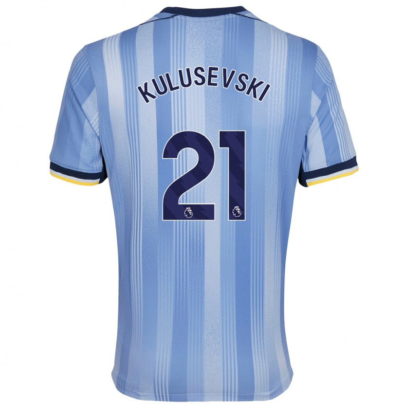 Danxen Barn Dejan Kulusevski #21 Ljusblå Bortatröja Matchtröjor 2024/25 Tröjor T-Tröja